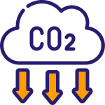 Air Source Heat Pump - Reduce Carbon Emissions Icon - Metro Plumb Services